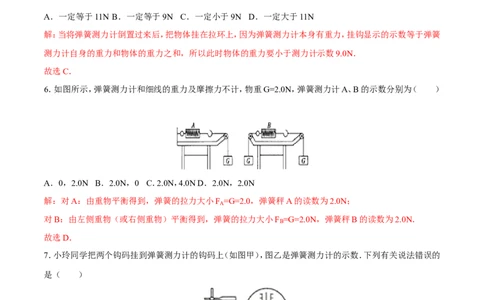 第7章第2节弹力测试题_初物_人教版初中物理初二三同步讲义习题练习八九年级电子资料word素材_20250116_181533_A017&mdash;&mdash;人教版初中物理初二三教案讲义专项练习八九年级电子版word资料