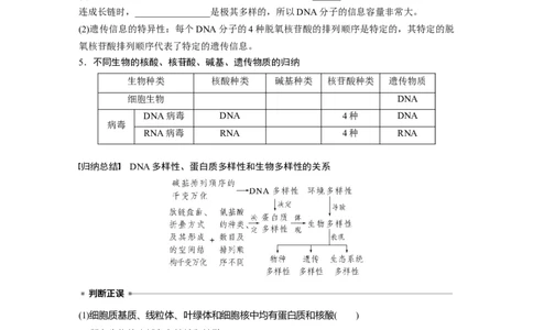 第一单元　第5课时　核酸是遗传信息的携带者_2025年新高考资料_一轮复习_2025大一轮复习讲义+课件（完结）_2025大一轮复习讲义生物学生用书Word版文档整书_2025大一轮复习讲义