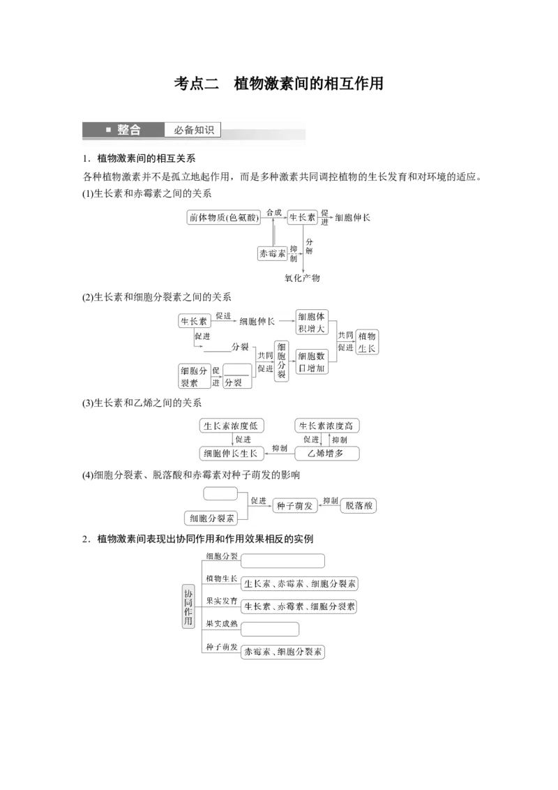 第八单元　第45课时　其他植物激素_2025年新高考资料_一轮复习_2025大一轮复习讲义+课件（完结）_2025大一轮复习讲义生物学生用书Word版文档整书_2025大一轮复习讲义