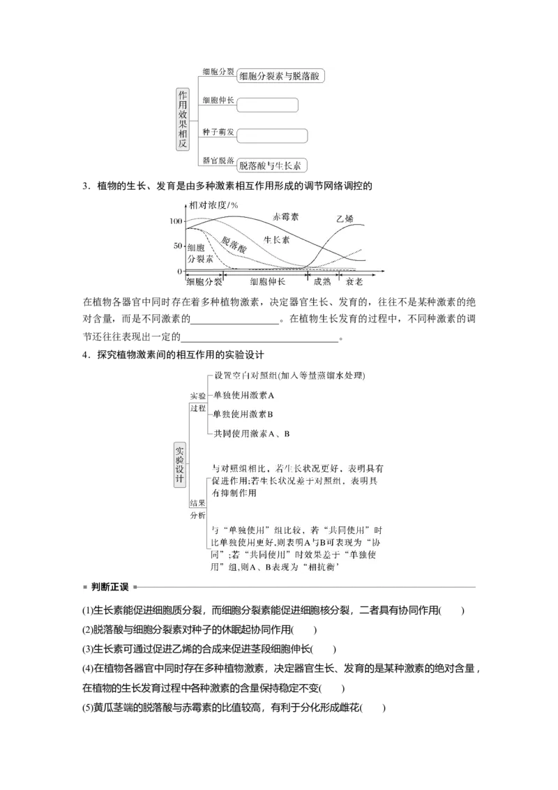 第八单元　第45课时　其他植物激素_2025年新高考资料_一轮复习_2025大一轮复习讲义+课件（完结）_2025大一轮复习讲义生物学生用书Word版文档整书_2025大一轮复习讲义