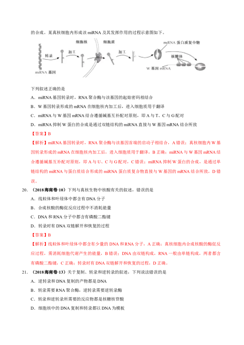 第五单元遗传的分子基础（作业）_新高考复习资料_2022年新高考复习资料_2022届一轮复习讲练结合7.13更新_系列一_第五单元遗传的分子基础
