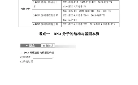 第六单元　第30课时　DNA的结构与复制_2025年新高考资料_一轮复习_2025大一轮复习讲义+课件（完结）_2025大一轮复习讲义生物学生用书Word版文档整书_2025大一轮复习讲义