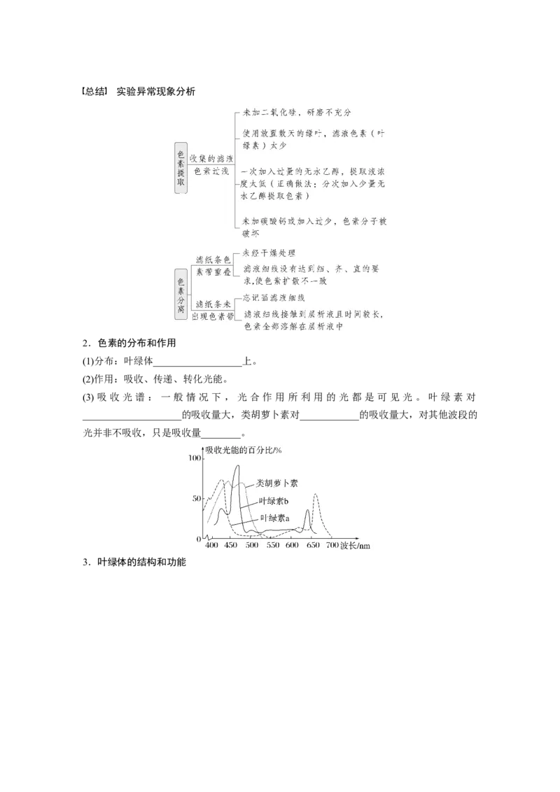 第三单元　第15课时　捕获光能的色素和结构及光合作用原理的探索_2025年新高考资料_一轮复习_2025大一轮复习讲义+课件（完结）_2025大一轮复习讲义生物学生用书Word版文档整书