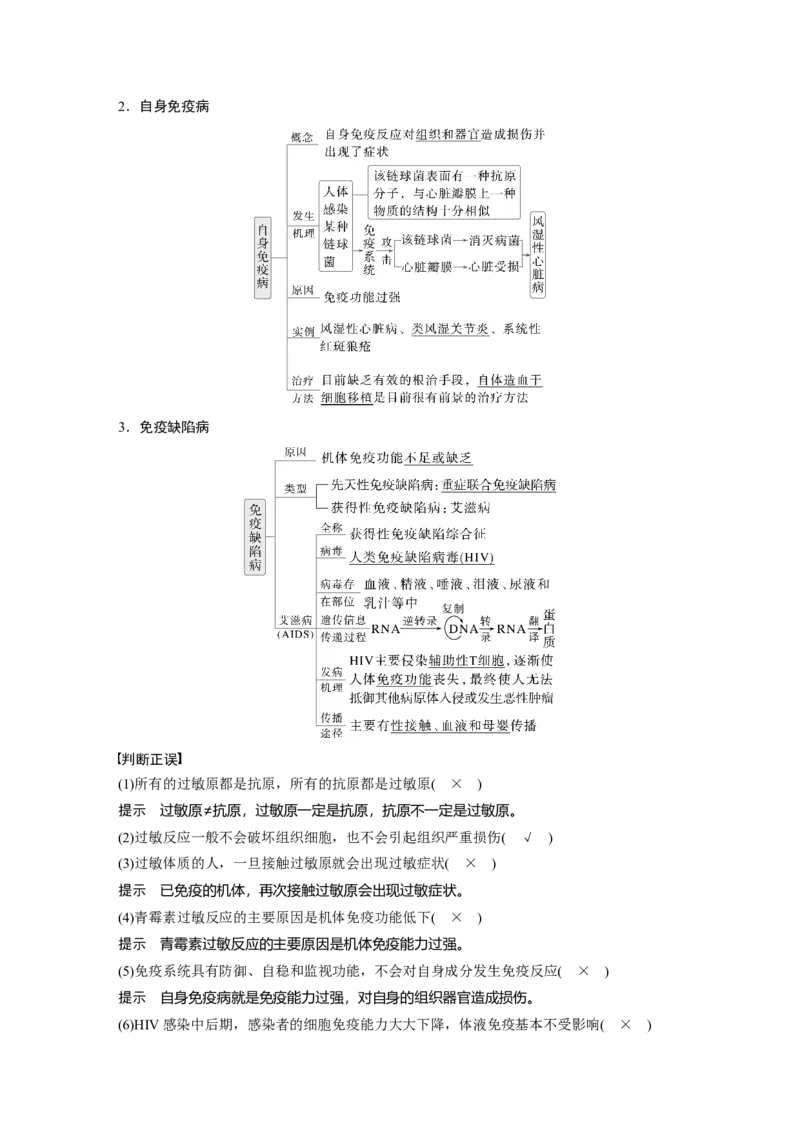 第八单元　第43课时　免疫失调及免疫学的应用_2025年新高考资料_一轮复习_2025大一轮复习讲义+课件（完结）_2025大一轮复习讲义生物教师用书Word版文档整书