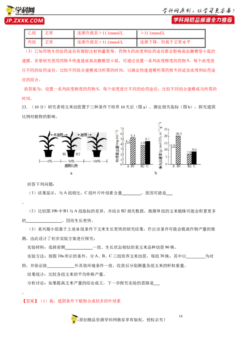 第十一单元实验探究与设计精编（A卷新题基础练）-2023年高考生物一轮复习单元滚动双测卷（新高考专用）（解析版）_新高考复习资料_2023年新高考复习资料_一轮复习
