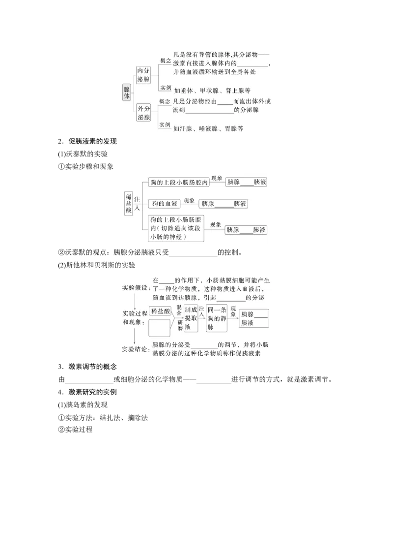 第八单元　第40课时　激素与内分泌调节及激素调节的过程_2025年新高考资料_一轮复习_2025大一轮复习讲义+课件（完结）_2025大一轮复习讲义生物学生用书Word版文档整书