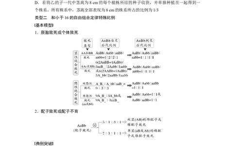 第五单元　专题突破6　自由组合定律中的特殊分离比_2025年新高考资料_一轮复习_2025大一轮复习讲义+课件（完结）_2025大一轮复习讲义生物学生用书Word版文档整书_2025大一轮复习讲义