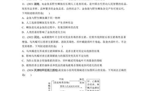 第七单元　课时练35　生物的进化_2025年新高考资料_一轮复习_2025大一轮复习讲义+课件（完结）_2025大一轮复习讲义生物学生用书Word版文档整书_2025一轮复习73练