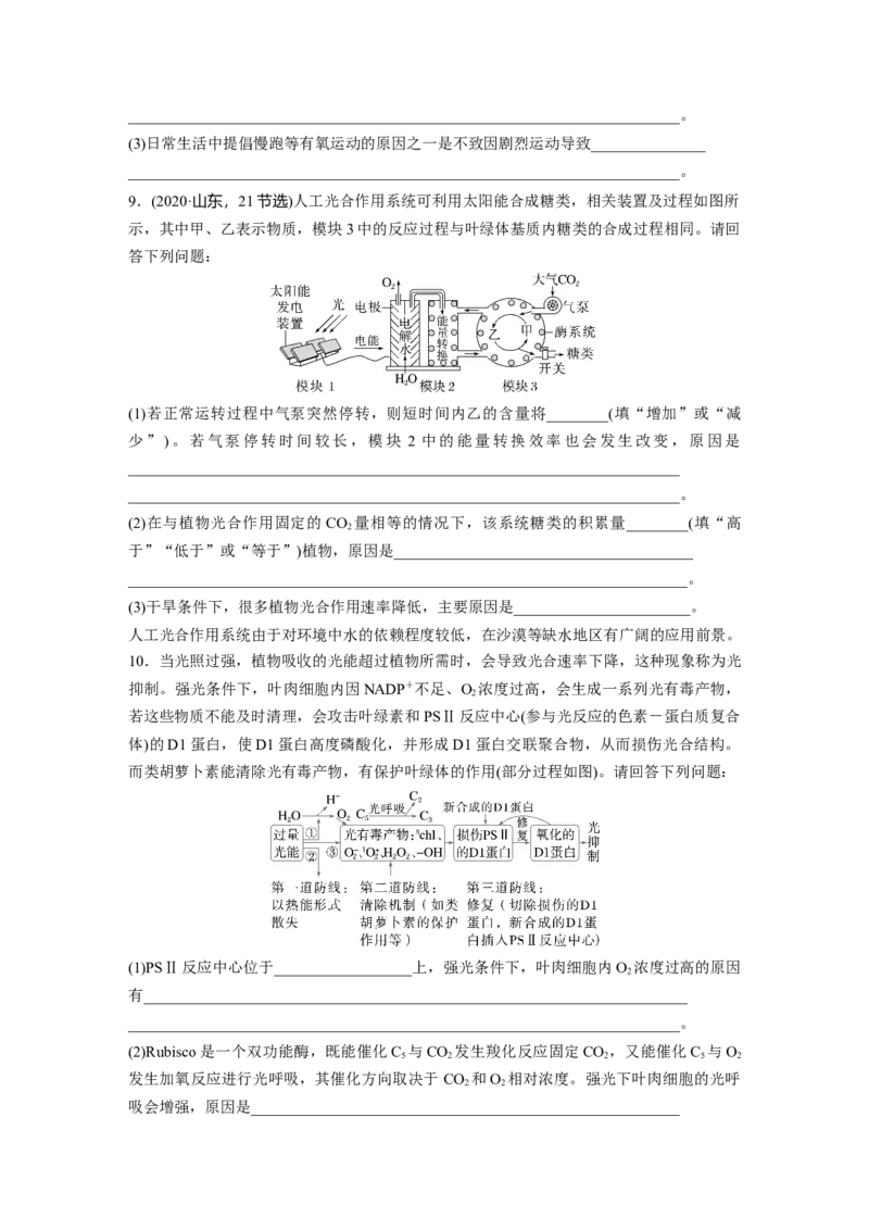第三单元　专题突破3长句表达集训_2025年新高考资料_一轮复习_2025大一轮复习讲义+课件（完结）_2025大一轮复习讲义生物学生用书Word版文档整书_2025一轮复习73练