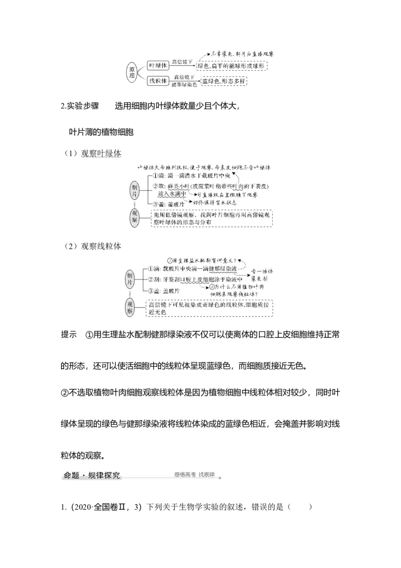 第5讲细胞器与生物膜系统_通用版（老高考）复习资料_2023年复习资料_一轮复习_2023年高考生物一轮复习讲义+课件（全国版）_2023年高考生物一轮复习讲义（全国版）_赠补充习题