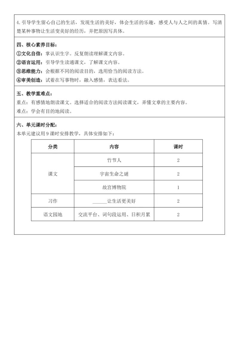 2025年秋期部编人教版6年级上册语文全册核心素养教案（教学反思有内容+二次备课版）_六年级上册