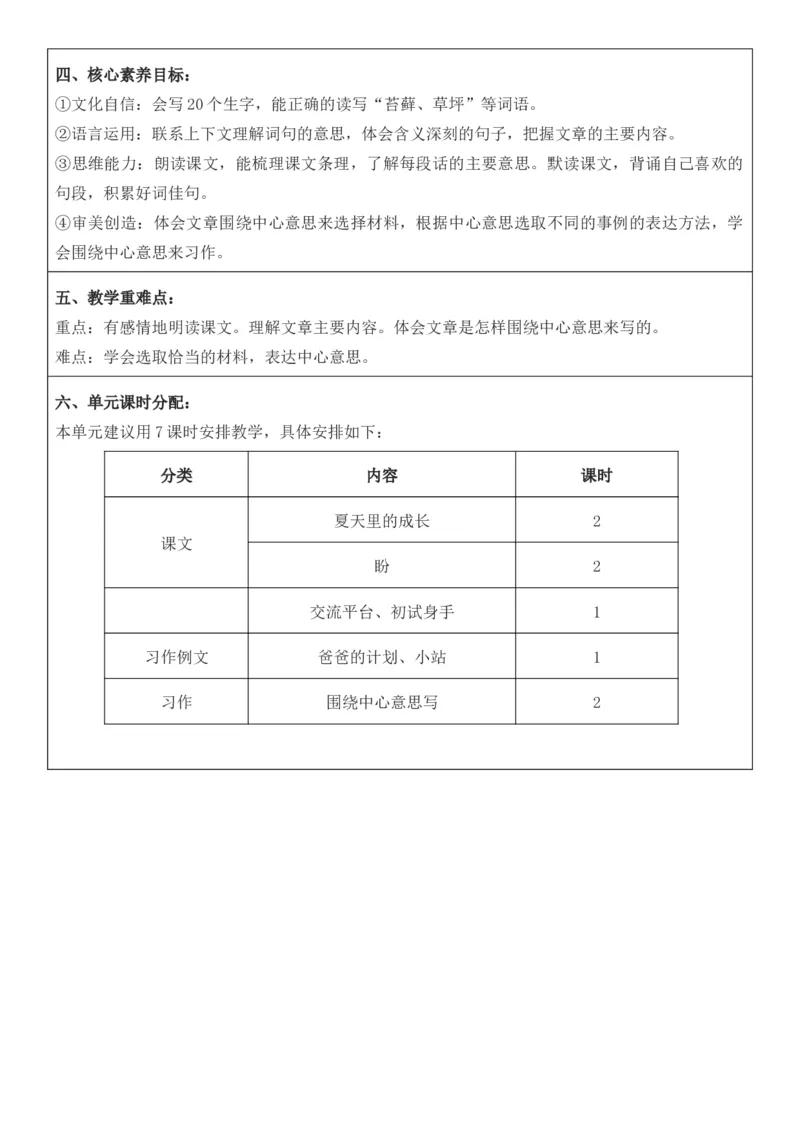 2025年秋期部编人教版6年级上册语文全册核心素养教案（教学反思有内容+二次备课版）_六年级上册