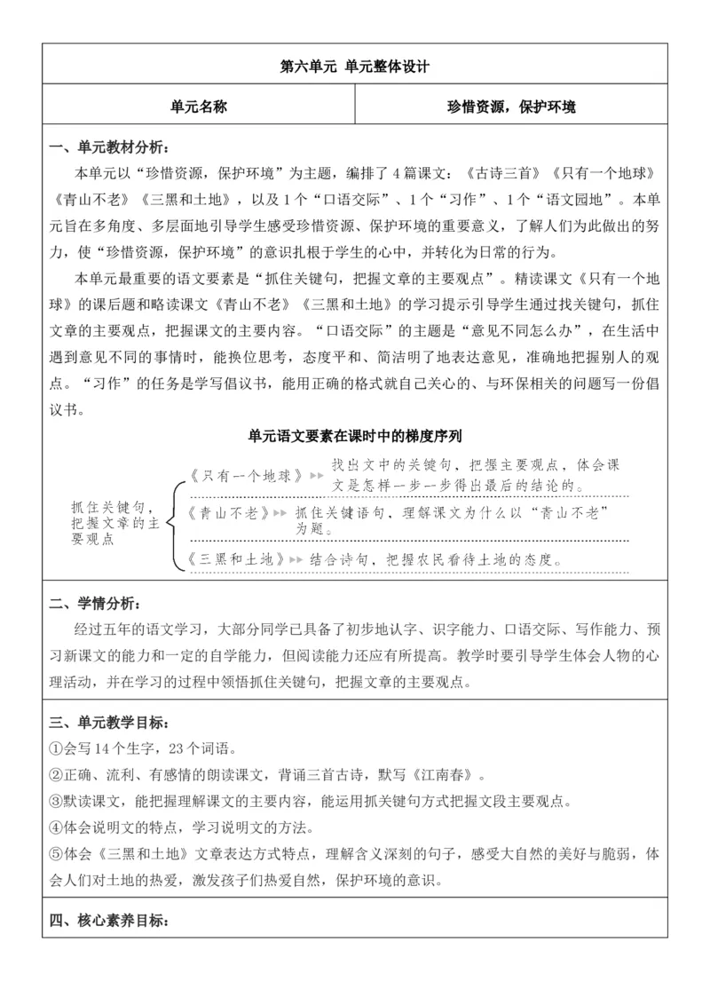 2025年秋期部编人教版6年级上册语文全册核心素养教案（教学反思有内容+二次备课版）_六年级上册