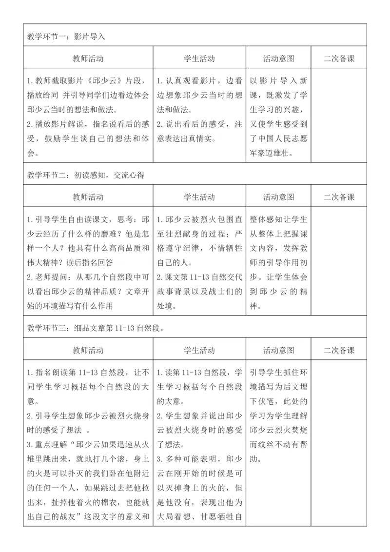 2025年秋期部编人教版6年级上册语文全册核心素养教案（教学反思有内容+二次备课版）_六年级上册