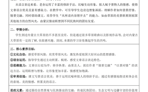 2025年秋期部编人教版6年级上册语文全册核心素养教案（教学反思有内容+二次备课版）_六年级上册