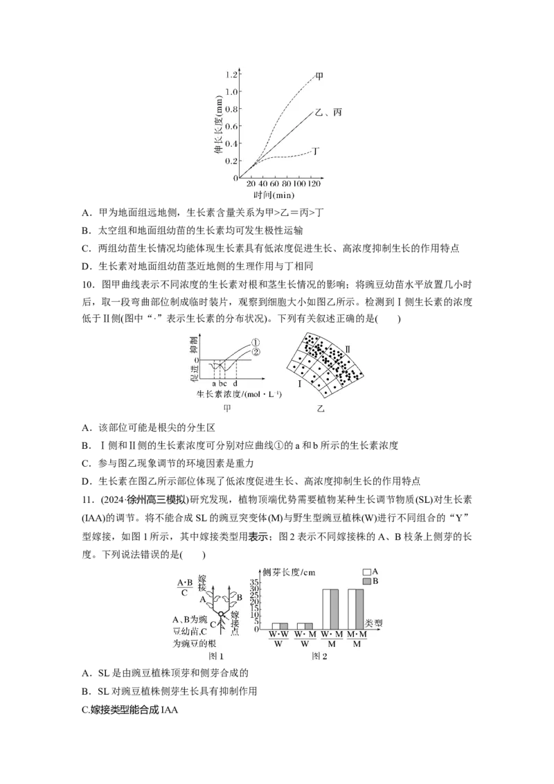 第八单元　课时练44　植物生长素_2025年新高考资料_一轮复习_2025大一轮复习讲义+课件（完结）_2025大一轮复习讲义生物学生用书Word版文档整书_2025一轮复习73练