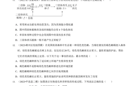 第8讲生物的变异、育种与进化（检测）（原卷版）_新高考复习资料_2023年新高考复习资料_二轮复习_2023年高考生物二轮复习讲练测（新教材专用）