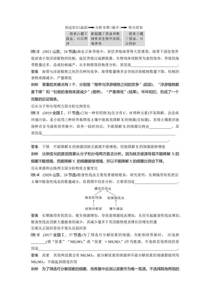第三单元　专题突破3　长句表达作答策略_新高考复习资料_2025年新高考资料_2025新高考一轮复习生物_2025大一轮复习讲义生物人教版学生用书Word版文档整书_2025大一轮复习讲义