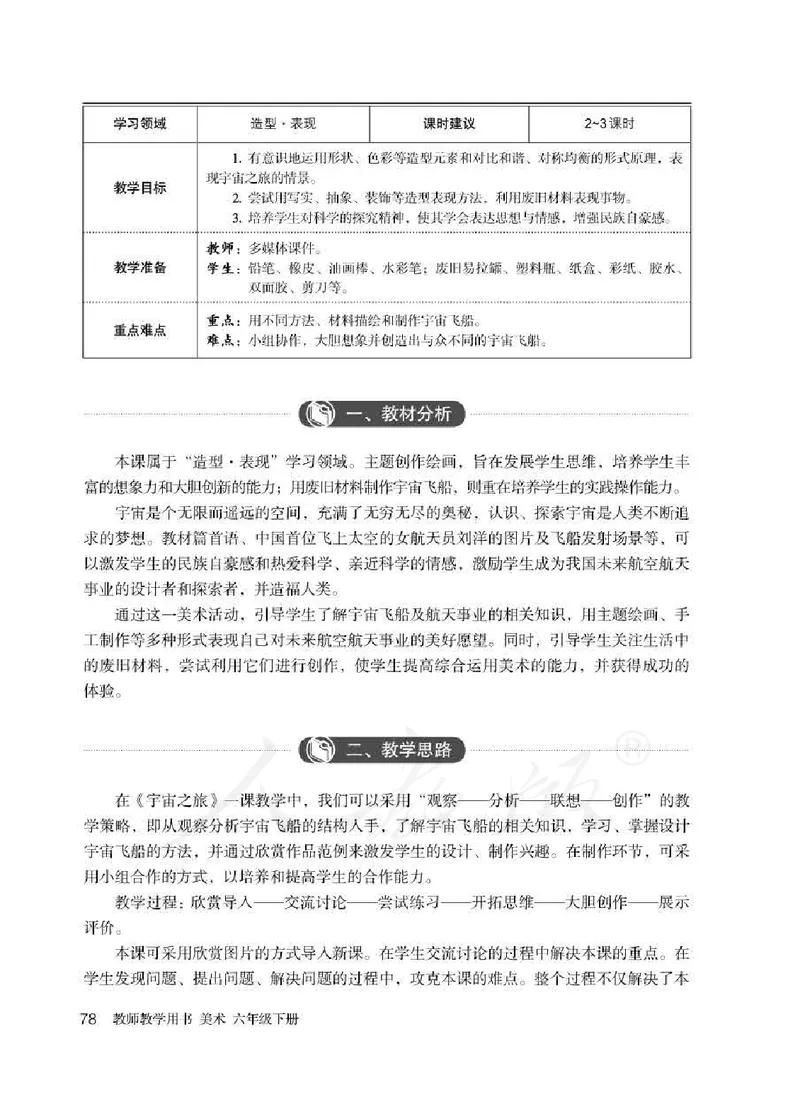 美术六年级下册教师用书_电子课本_小学教学用书_小学美术