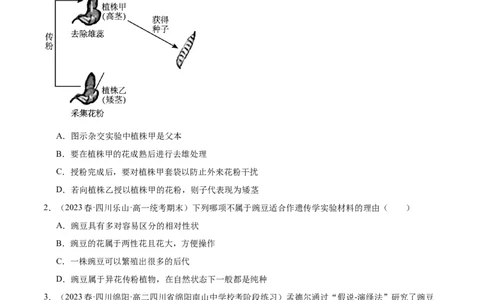 第五单元基因的传递规律（测试）（原卷版）_新高考复习资料_2024年新高考复习资料_一轮复习资料_完2024年高考生物一轮复习讲练测(课件+讲义+练习)（新高考）_单元测试