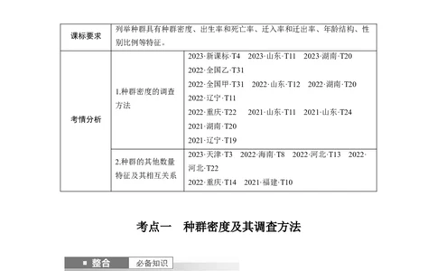 第九单元　第47课时　种群的数量特征_2025年新高考资料_一轮复习_2025大一轮复习讲义+课件（完结）_2025大一轮复习讲义生物学生用书Word版文档整书_2025大一轮复习讲义