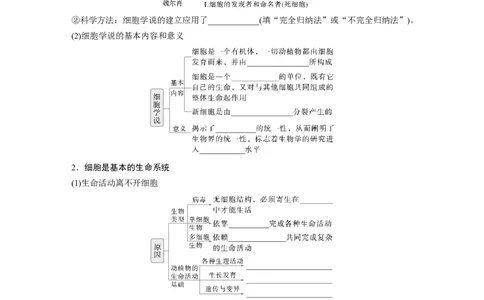 第一单元　第1课时　走近细胞_2025年新高考资料_一轮复习_2025大一轮复习讲义+课件（完结）_2025大一轮复习讲义生物学生用书Word版文档整书_2025大一轮复习讲义