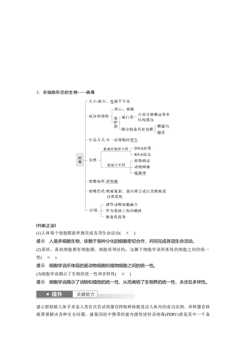 第一单元　第1课时　走近细胞_2025年新高考资料_一轮复习_2025大一轮复习讲义+课件（完结）_2025大一轮复习讲义生物教师用书Word版文档整书_配套Word版文档第一~二单元