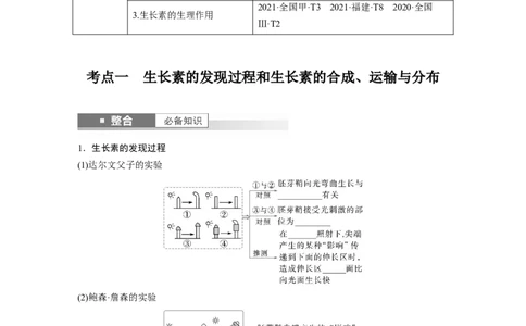 第八单元　第44课时　植物生长素_2025年新高考资料_一轮复习_2025大一轮复习讲义+课件（完结）_2025大一轮复习讲义生物学生用书Word版文档整书_2025大一轮复习讲义