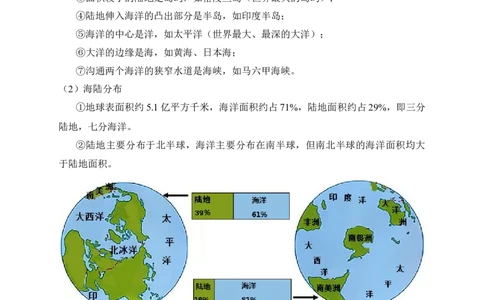2025年中考地理考前速记清单：世界地理概况_7地理中考复习_2025中考复习资料_2025年地理中考考前速记清单