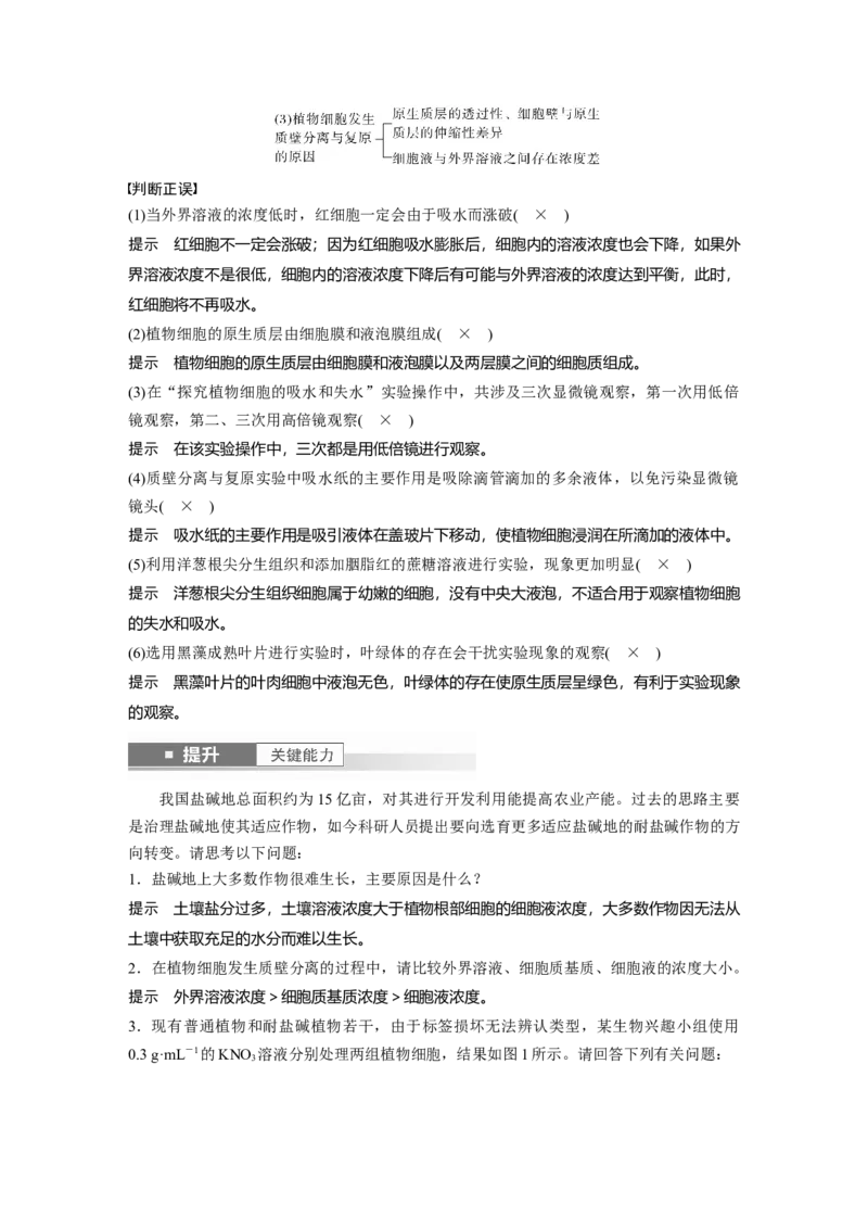 第二单元　第9课时　水进出细胞的原理_2025年新高考资料_一轮复习_2025大一轮复习讲义+课件（完结）_2025大一轮复习讲义生物教师用书Word版文档整书_配套Word版文档第一~二单元