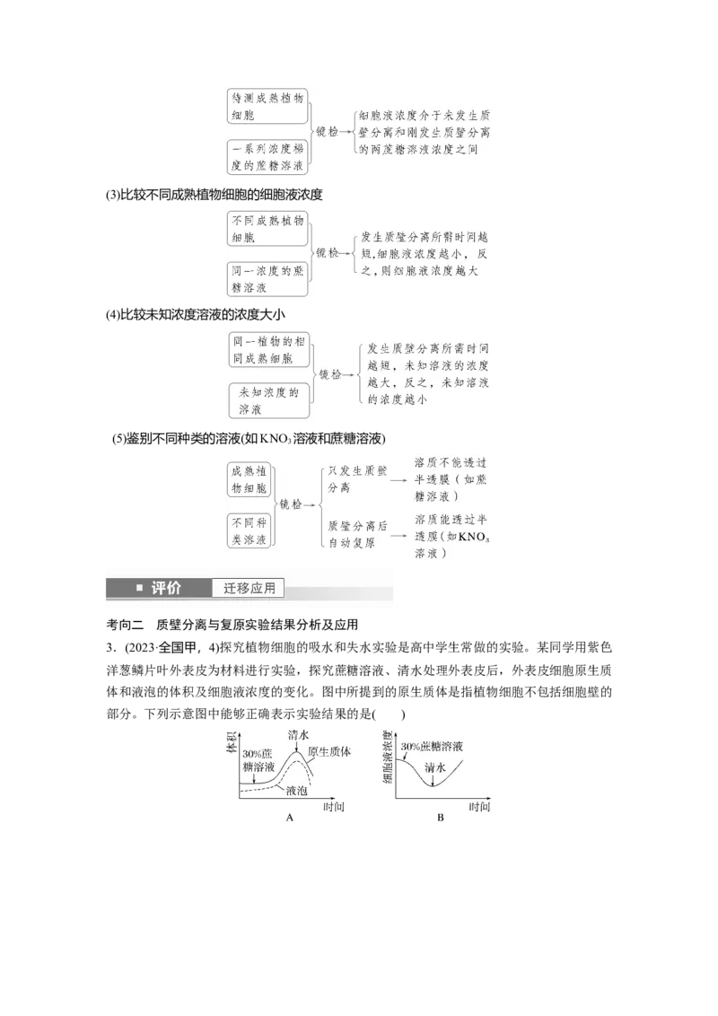 第二单元　第9课时　水进出细胞的原理_2025年新高考资料_一轮复习_2025大一轮复习讲义+课件（完结）_2025大一轮复习讲义生物教师用书Word版文档整书_配套Word版文档第一~二单元