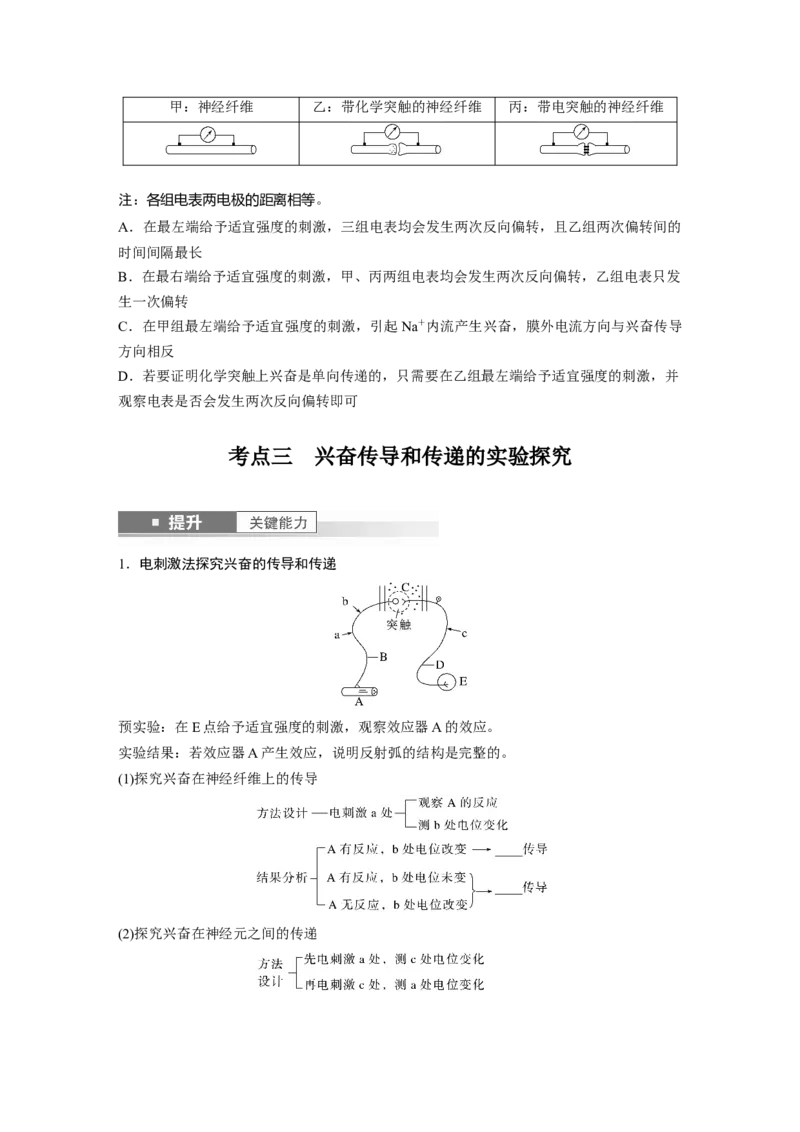 第八单元　第38课时　神经冲动的产生和传导_新高考复习资料_2025年新高考资料_2025新高考一轮复习生物_2025大一轮复习讲义生物人教版学生用书Word版文档整书_2025大一轮复习讲义