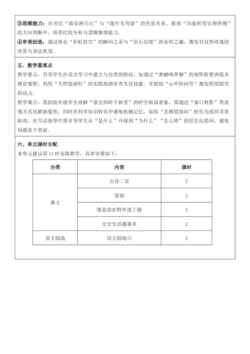 （新教材）2026年春期部编人教版二年级下册语文第6单元核心素养教案（反思有内容）_部编人教版2年级下册语文_2026年春期-2年级下册教案_单元教案
