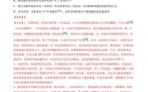 第9讲细胞呼吸（练习）（解析版）_新高考复习资料_2024年新高考复习资料_一轮复习资料_完2024年高考生物一轮复习讲练测(课件+讲义+练习)（新高考）_讲义+练习