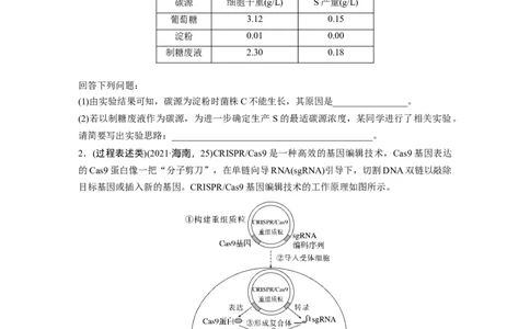 第一篇专题九语言表达(七)　生物工程中相关原理、过程分析_通用版（老高考）复习资料_2023年复习资料_二轮复习_2023年高考生物二轮复习讲义+课件（全国版）_学生版_第一篇专题突破