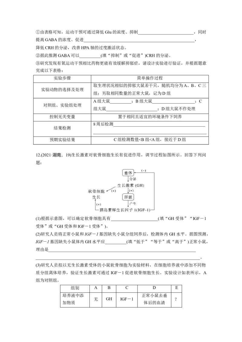 第八单元　课时练40　激素与内分泌调节及激素调节的过程_新高考复习资料_2025年新高考资料_2025新高考一轮复习生物_2025大一轮复习讲义生物人教版学生用书Word版文档整书