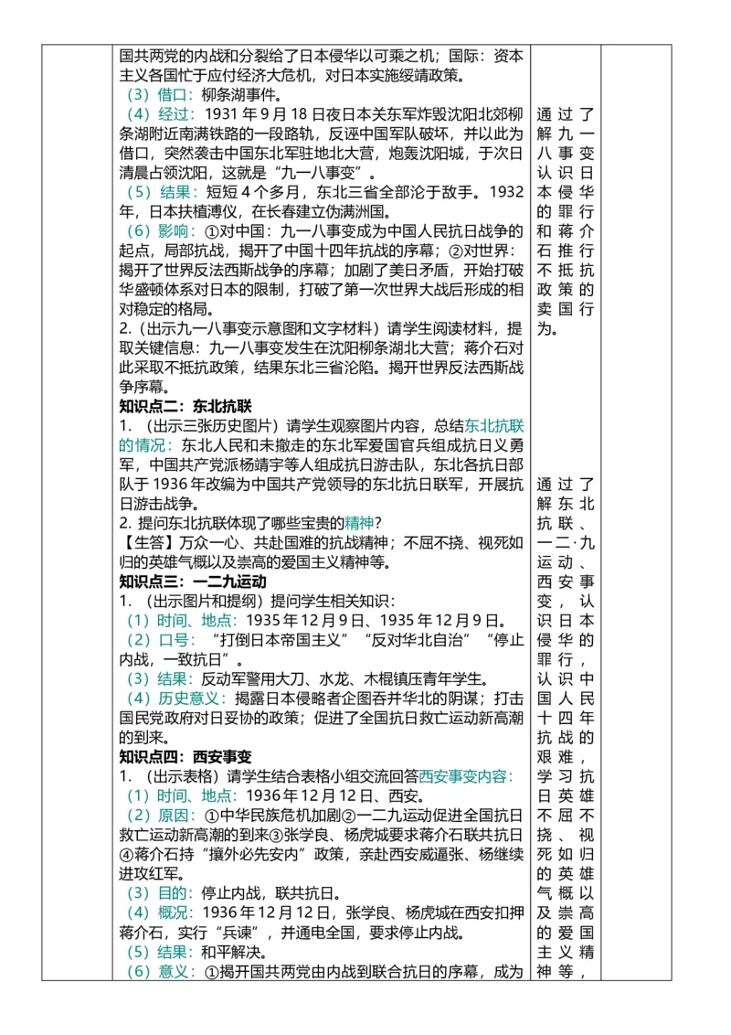 13中华民族的抗日战争（教案）_8历史中考复习_2026年中考复习（更新中）_2026中考历史一轮复习课件+教案+单元测试卷_教案