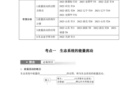 第九单元　第52课时　生态系统的能量流动_2025年新高考资料_一轮复习_2025大一轮复习讲义+课件（完结）_2025大一轮复习讲义生物学生用书Word版文档整书_2025大一轮复习讲义