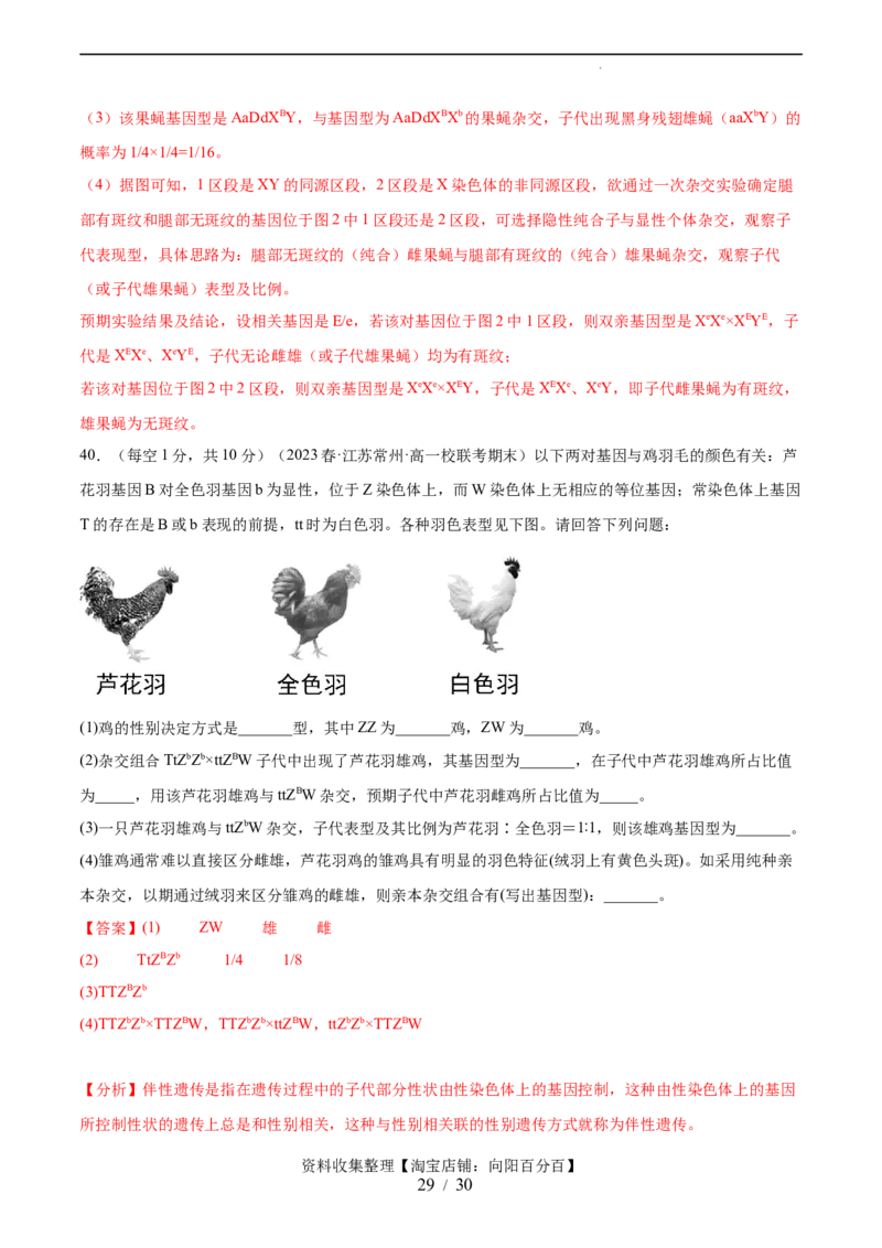 第五单元基因的传递规律（测试）（解析版）_新高考复习资料_2024年新高考复习资料_一轮复习资料_完2024年高考生物一轮复习讲练测(课件+讲义+练习)（新高考）_单元测试