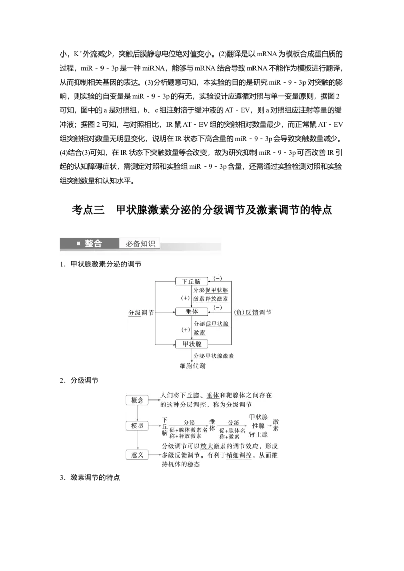 第八单元　第40课时　激素与内分泌调节及激素调节的过程_2025年新高考资料_一轮复习_2025大一轮复习讲义+课件（完结）_2025大一轮复习讲义生物教师用书Word版文档整书
