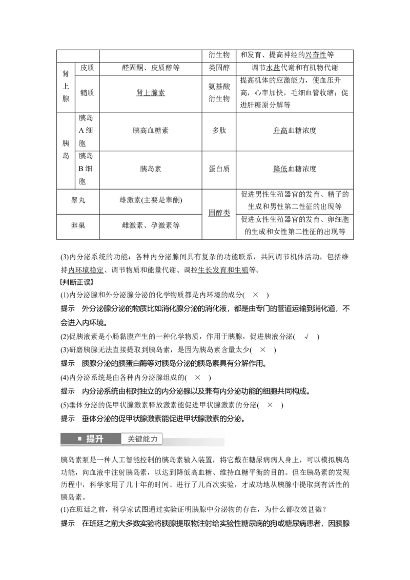 第八单元　第40课时　激素与内分泌调节及激素调节的过程_2025年新高考资料_一轮复习_2025大一轮复习讲义+课件（完结）_2025大一轮复习讲义生物教师用书Word版文档整书