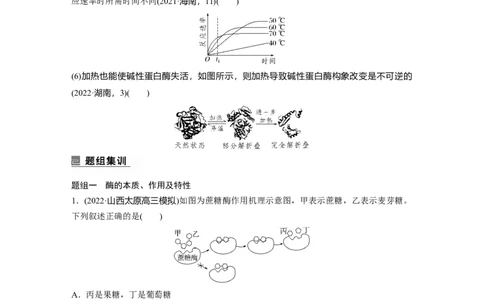 第一篇专题二考点二　酶在代谢中的作用_通用版（老高考）复习资料_2023年复习资料_二轮复习_2023年高考生物二轮复习讲义+课件（全国版）_2023年高考生物二轮复习讲义（全国版）_学生版