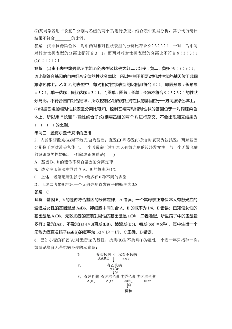 第五单元　第26课时　自由组合定律_2025年新高考资料_一轮复习_2025大一轮复习讲义+课件（完结）_2025大一轮复习讲义生物教师用书Word版文档整书_配套Word版文档第三~六单元