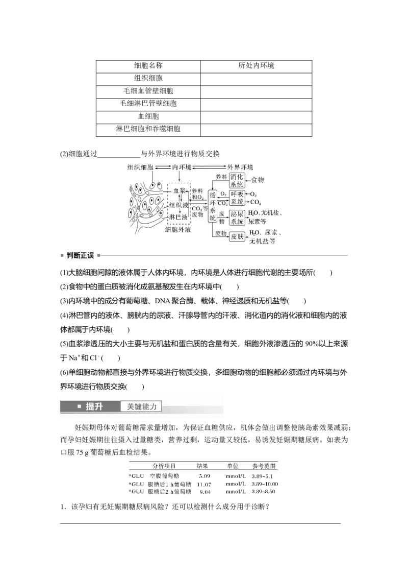 第八单元　第36课时　人体的内环境与稳态_2025年新高考资料_一轮复习_2025大一轮复习讲义+课件（完结）_2025大一轮复习讲义生物学生用书Word版文档整书_2025大一轮复习讲义