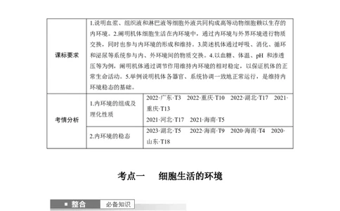 第八单元　第36课时　人体的内环境与稳态_2025年新高考资料_一轮复习_2025大一轮复习讲义+课件（完结）_2025大一轮复习讲义生物学生用书Word版文档整书_2025大一轮复习讲义
