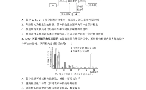 第九单元　课时练47　种群的数量特征_2025年新高考资料_一轮复习_2025大一轮复习讲义+课件（完结）_2025大一轮复习讲义生物学生用书Word版文档整书_2025一轮复习73练