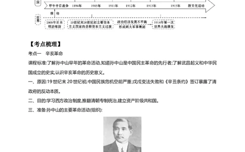 14第十四单元资产阶级民主革命与中华民国的建立(第8-11课)中考历史总复习讲练学案（含解析）_8历史中考复习_2023年中考复习资料_专项复习