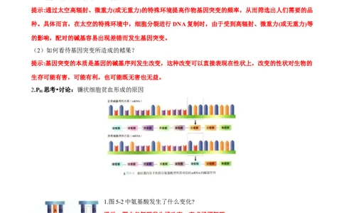 第5章基因突变及其他变异-查漏补缺2023年高考生物一轮复习教材必背细节与旁栏思考梳理汇总（新教材）（答案版）_新高考复习资料_2023年新高考复习资料_一轮复习