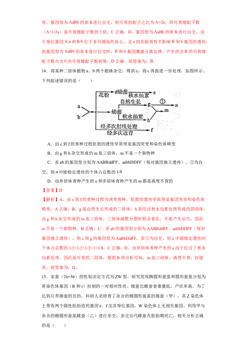 第五单元遗传规律及其拓展（A卷新题基础练）-2022年高考生物一轮复习单元滚动双测卷（解析版）_新高考复习资料_2023年新高考复习资料_一轮复习