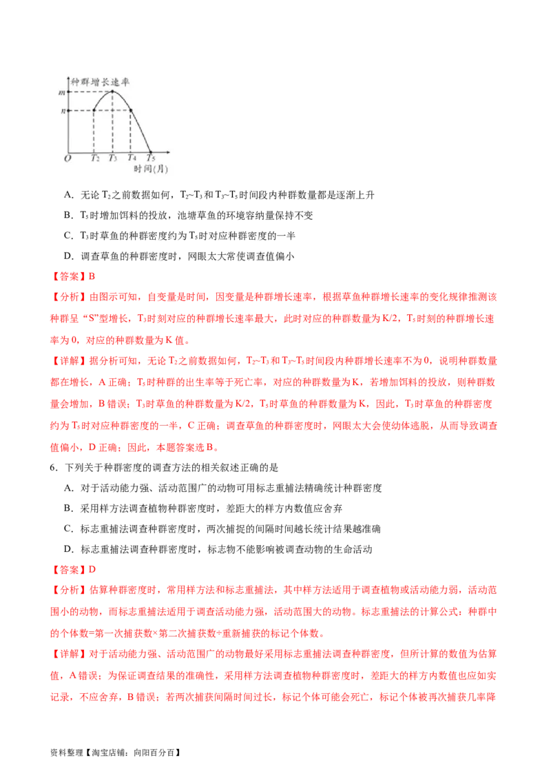 第九单元生物与环境（测试）（解析版）_新高考复习资料_2024年新高考复习资料_一轮复习资料_完2024年高考生物一轮复习讲练测(课件+讲义+练习)（新高考）_单元测试
